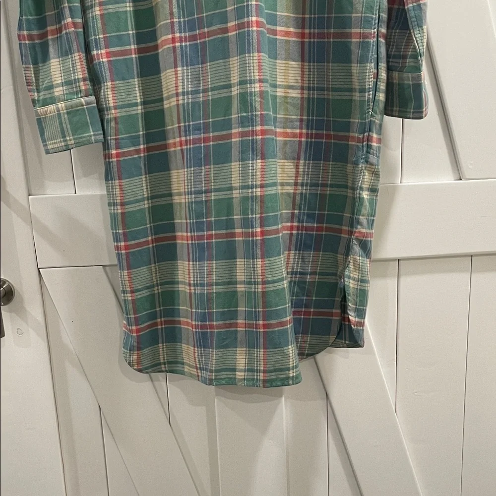 Polo by Ralph Lauren Plaid Shirt Dress - Green and Pink - Picture 13 of 13